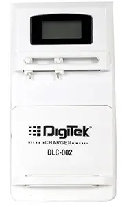 DIGITEK Universal Travel Charger for 3.7V Lithium Ion Rechargeable Camera Batteries & Phone Batteries with USB Output & LCD Display (White) (DLC002)