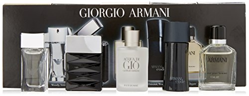 Giorgio Armani Miniature Perfume Gift Set for Men 5 BOTTLES Code / Acqua Di Gio / Diamonds