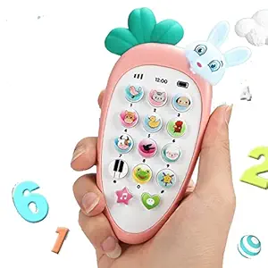 Sanghariyat Toys Rabbit Phone Smart Phone Cordless Feature Mobile Phone Toys Mobile Phone for Kids Phone Small Phone Toy Musical Toys for Kids Smart Light (Rabbit Phone)
