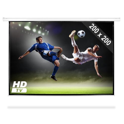 Motorised Cinema Projector Screen HDTV 200x200cm