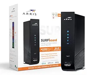 ARRIS SURFboard SBG7400AC2 24x8 DOCSIS 3.0 Cable Modem / AC2350 Wi-Fi Router / McAfee Whole Home Internet Protection- Black