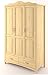 Produktbild Kleiderschrank Kiefer Vollholz massiv natur Turakos 01 - Abmessung 124 x 214 x 60 cm (B x H x T)