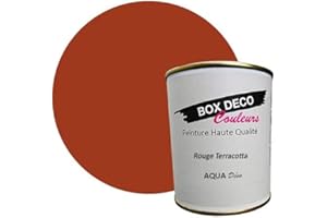 BOX DECO COULEURS Peinture murale acrylique aspect mat Aqua Déco - 750 ml, Rouge Terracotta