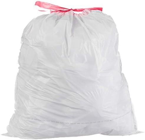 Wuyue Hua 13GAL Drawstring Bin Liner Refuse Sacks Waste garbage rubbish bags white 49.2L 61X71.1CM 54counts of 3 rolls