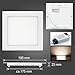 Produktbild LED Panel Leuchte, Dimmbar 15W 1060lm 200x200mm Neutralweiß Einbaustrahler Deckenleuchte 3-Jahre Garantie Quadrat 4200K, ersetzt 50W Leuchtstoffröhre, Lochgröße:175~185mm