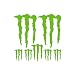 Produktbild Aufkleber Set Sticker Monster Energy ref: spon-024 Vert kawa