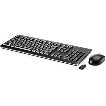 HP 150 Kabellose Tastatur & Maus Set – QWERTY Englisch, 2,4 GHz, 12 Hotkeys, 1600 DPI Maus, Für Windows 10/11, Schwarz