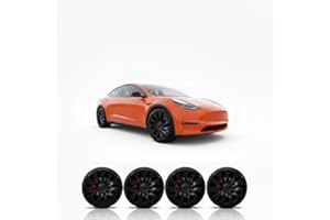 Ayaltes TESPX Tesla Model Y Uberturbine Lot de 4 Protections de Jantes 21" – Serrage de Serrage Ultra Solide sans Colle, Coupe de précision CNC, PPF avec kit Complet (4 Roues) – Noir