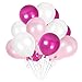Produktbild MARRYME 60 Stücke Luftballon Hochzeit Party Ballons 12 Zoll Latexballons für Karneval Geburtstag (Weiß/Pink/Rosa)