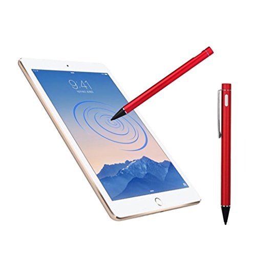 Bescita Stylus Pen Eingabestift + Kugelschreiber für Apple iPad Air / Apple iPad mini 3 / Apple iPad mini 2, Iphone,Galaxy Tab, Galaxy S2 S3,Android etc (Rot)