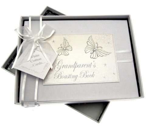 White Cotton Cards Small Album (Silver Butterfly/ Grandparents Bliss)