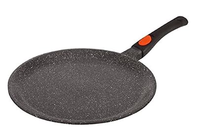 Kamberg - 0008052 - Crêpière 32 cm - Manche Amovible - Fonte d'Aluminium - Revêtement type pierre - Tous feux dont induction - Sans PFOA