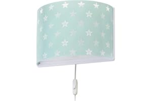 ‎DALBER Dalber kinder Wandlampe, Kinderlampe Wandleuchte Sterne Stars Grün