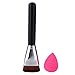 eBoot Flat Contour Makeup Brush Face Cheeks Powder Cosmetic Tool Brush with Makeup Blender Sponge