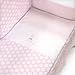 Cambrass 70 x 140 cm Cotbed Quilt/ Bedspread Collection Ter (Pink and White Spotted)