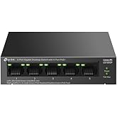 TP-Link LS105GP | 5-Port Gigabit PoE+ Switch | 65W PoE B&uuml;t&ccedil;esi, 250m İletim, Tak ve &Ccedil;alıştır | Fansız, Sessiz Metal Kasa | IP