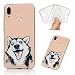Produktbild Handy Silikonhülle für Huawei P20 lite, Stoßfest Schutz Tasche Weich TPU Gel Bumper Damen Herren Etui Dünn Transparent Durchsichtige Cover Case (Hund) Kratzfest Anti Fingerabdruck