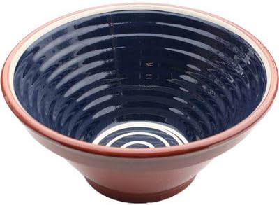 Amazing Tableware - Bowls, Platters & Jugs28cm 'Ribbed' Bowl, Blue with Cream 'Swirl