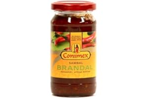 Conimex Sambal Brandal (Gebakken Sambal/Fried Chilli Paste) 3 JARS ea x 7 oz /200gr by Conimex