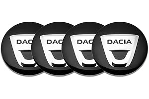 URYYRIT Car Hub Centre Caps, For Dacia Duster Logan Sandero, 56mm, Waterproof DustProof Wheel Decoration Cover, Wheel Center with Logo Emblem Sticker, Exterior Accessories