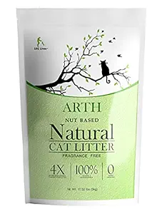 Arth - Walnut & other tree nuts cat litter by 101 Lives, 100% Natural, Clumping, 4X Ultra Odor Control (5 Kg) (Single Pack)