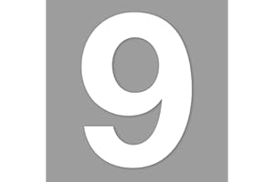 ISECUR Adesivo con numero 9 di colore bianco, altezza 10 cm, numero di casa autoadesivo, numero da incollare, per esterni, cassetta delle lettere, porta I resistente alle intemperie, kfz_674_9