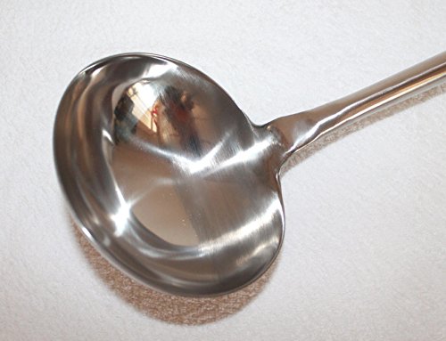 AAF Nommel ® Schöpfkelle für Wok Pfannen und große Töpfe zum Aufhängen Edelstahl Größe S 46 cm lang, Kelle , Ø 11 cm, mit Holzgriff, genietet Nr. 002 - 4