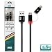 Produktbild 2 in 1 Micro USB & Lightning LadeKabel / Datenkabel mit LED Anzeige flexibel aus Silikon vom deutschen Hersteller-Original CLS Smartphone Verbindungskabel mit HS USB 2.0 transportiert sync Daten & ladet iPhone 6 / 6s / 6Plus /6sPlus/ SE / 5s / 5c / 5 /ab iPad 4 / Samsung Galaxy /Samsung Galaxy Note/ LG / HTC / Nokia /Sony Experia/alle Tablets & Geräte mit Micro-USB-Anschluss auf. 2in1 Micro USB & Lightning Kabel für Apple, Android, Blackberry oder Windows Smartphone. (schwarz)