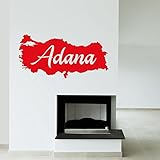 Islamische Wandtattoos - Meccastyle - Türkiye Haritasi Adana - A5-01