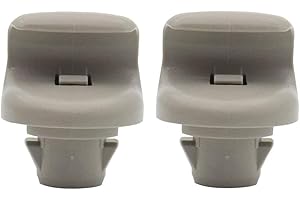 BMTick Clip resistente per aletta parasole per specchietto retrovisore, compatibile con Nissan Qashqai J10, soluzione affidabile per clip vecchie o danneggiate, 2 pezzi, grigio