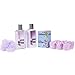 Lavender Spa Bath Gift Set in Natural Wood Curio