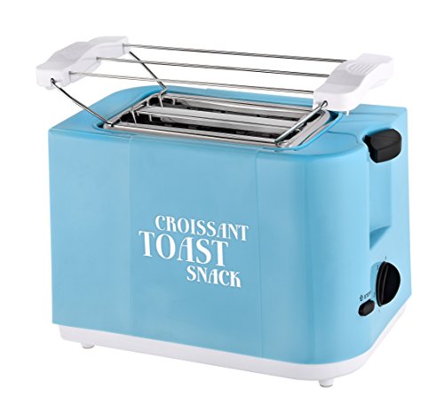 Kalorik 2-Scheiben-Toaster mit Brötchenaufsatz und Stopp-Taste, 700 W, blau