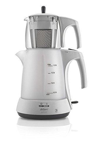 Arzum Cayci ECO Teemaschine Teekocher AR 3028 Weiß Grau