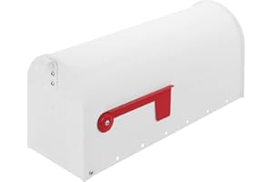 PRIMEMATIK.COM PrimeMatik - Cassetta delle Lettere US Mail in Alluminio per Posta Americano Bianco