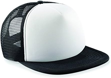 B645 Vintage Snapback Trucker Baseball Cap Black/White