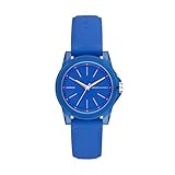 Armani Exchange Damen Analog Quarz Smart Watch Armbanduhr mit Silikon Armband AX4360