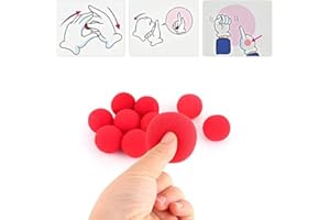 HEEPDD Set di palline di spugna magiche da 10 pezzi, palline di spugna rosse da 4,5 cm/1,77 pollici Softball Close-up Magic Street Classic Comedy Trick Balls Palle di spugna rosse