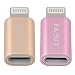 Produktbild faost USB C auf USB 3.0 Adapter, konvertiert Typ C auf Micro USB, Micro OTG zu USB Adapter für 2016 MacBook Pro, Google Pixel/Pixel XL, Apple, Sony Samsung LG Huawei, Nexus 5 x, USB-Stick und mehr (Golden2)