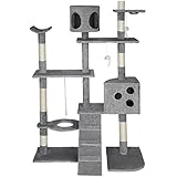 TecTake® Kratzbaum Deluxe Spielparadies grau 167cm