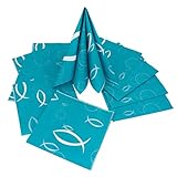 Color: turquesa, blanco. Material: papel.