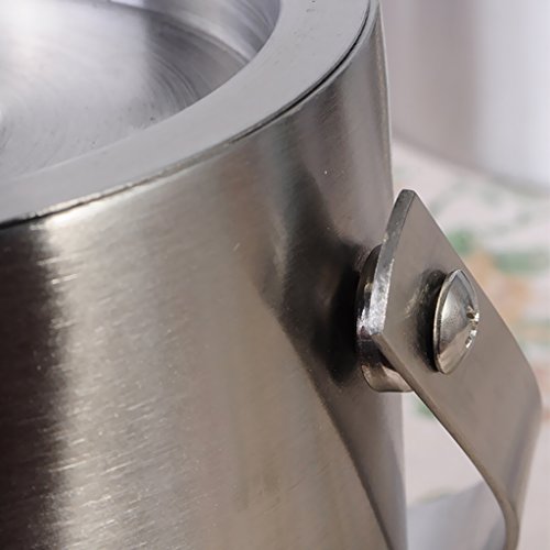 Gazechimp Doppelwandiger Edelstahl Eimer Wein Kühler Mit Deckel Bar 3L, Zuckerzange 15cm - 9
