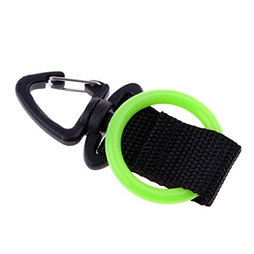 SGerste Underwater Scuba Diving Mouthpiece Webbing Holder Regulator Octopus Retainer - green