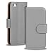 Produktbild iPhone 4S , 4 Bookstyle Hülle, Conie Mobile PU Leder Schutzhülle Handytasche Bookcase Tasche Premium Klapphülle in Grau