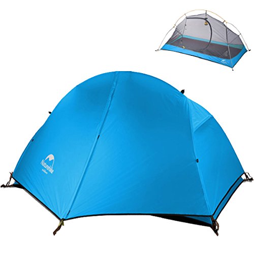 TRIWONDER 1-2 Person 3 Season Backpacking Tent Camping Tent Lightweight Waterproof Double Layer for Camping Hiking Travel (Blue - 1 Person)