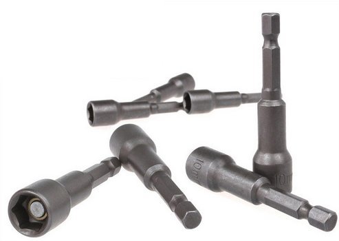 10 Stück Metric 1/4 „Shank Magnetic Steckschlüssel Set Sockeladapter Hex Bohrer (6/7/8/10/12/13/14/15/17 / 19mm) - 5