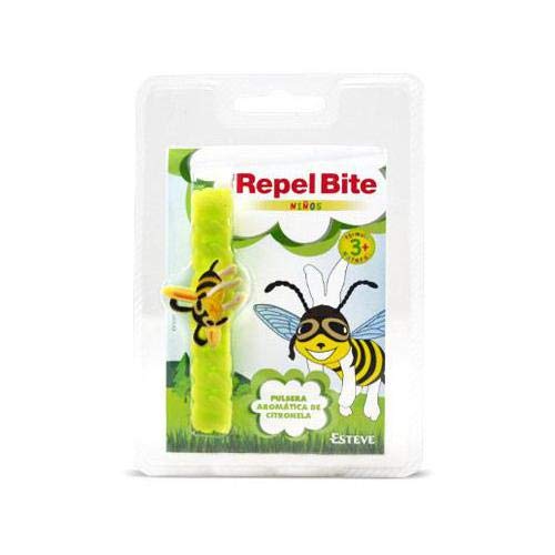 REPEL BITE NIÑOS pulsera citronela. Pulsera AntImosquitos. Elástica y flexible. Para muñeca y tobillo. Citronela. Resistente al agua. Duración 3 semanas.