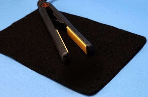 Black Heat Resistant Flat Mat For GHD Hair Straightener