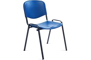 ROCADA Sedia roccata confidente struttura metallica schienale e seduta in polimero colore blu