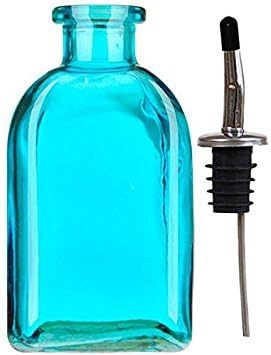 Olive Oil Outpost on Anna Maria FL Barcelona 250ml Aqua Glass Bottle Stanless Pour Spout Dust Cap