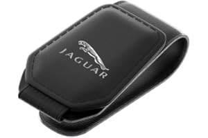 SFEG Glasses Holder for Car Sun Visor, Universal Leather Sunglasses Holder Car, Magnetic Car Visor Glasses Holder for All Types of Lenses (fit Jagu)